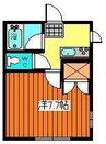 秋光館 1Kの間取り