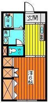 SAKAEアパート 1Kの間取り