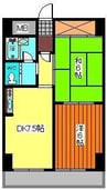 グランドメゾン秋田 2DKの間取り
