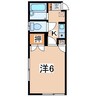 フローラ保戸野 1Kの間取り