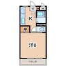 宮田マンション 1Kの間取り