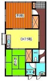 ライトコート桜 2DKの間取り