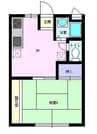 コーポ創 1DKの間取り