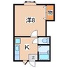 ハイツ陽明 1Kの間取り