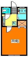 コーポまきIII 1Kの間取り