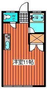 ポケットハウス 1Rの間取り