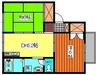 ジョイハウス蓮沼B 2DKの間取り