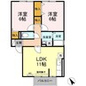 ウィルオルメ 2LDKの間取り