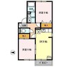 エルマールウィスタ 2DKの間取り