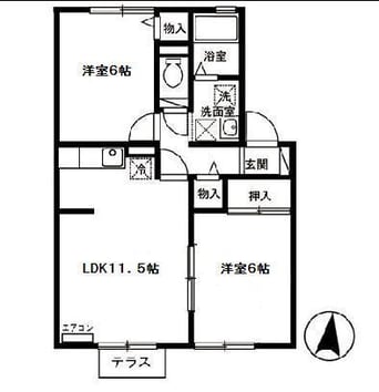 間取図 セジュール・Ｋ