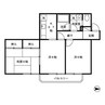 川の辺ハイツ 3Kの間取り