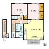 クレーネ東 2LDKの間取り