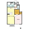 シャインパーク牛島B 1LDKの間取り