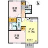 アルカンシェル茨島 2DKの間取り