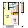 ルミエール・ユウ 1LDKの間取り