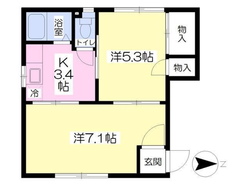間取図 タウニィ共栄Ｃ