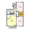 グレイタス川元　A 2LDKの間取り