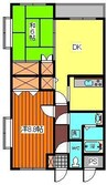 アルカディア・里II 2DKの間取り