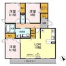 セジュール　ハル　B 3LDKの間取り