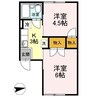 レジデンスオルメ 2Kの間取り