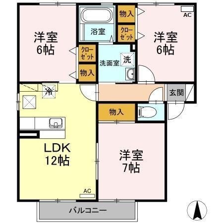 間取り図 ヴィラージュK