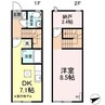 エトワールＳ 1DK+Sの間取り