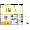 ディアコート和田駅前 1LDKの間取り