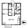 ラフィーネK 1Rの間取り