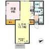 ハイツコザクラ 1LDKの間取り