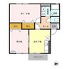 ラフィーネ新屋 2DKの間取り