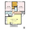 サウスコートK 2LDKの間取り