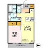 セジュールAsami 1LDKの間取り