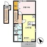 メルヴェイユ船場町 1LDKの間取り