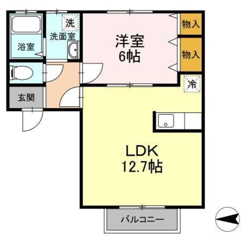 間取図 エステート八橋