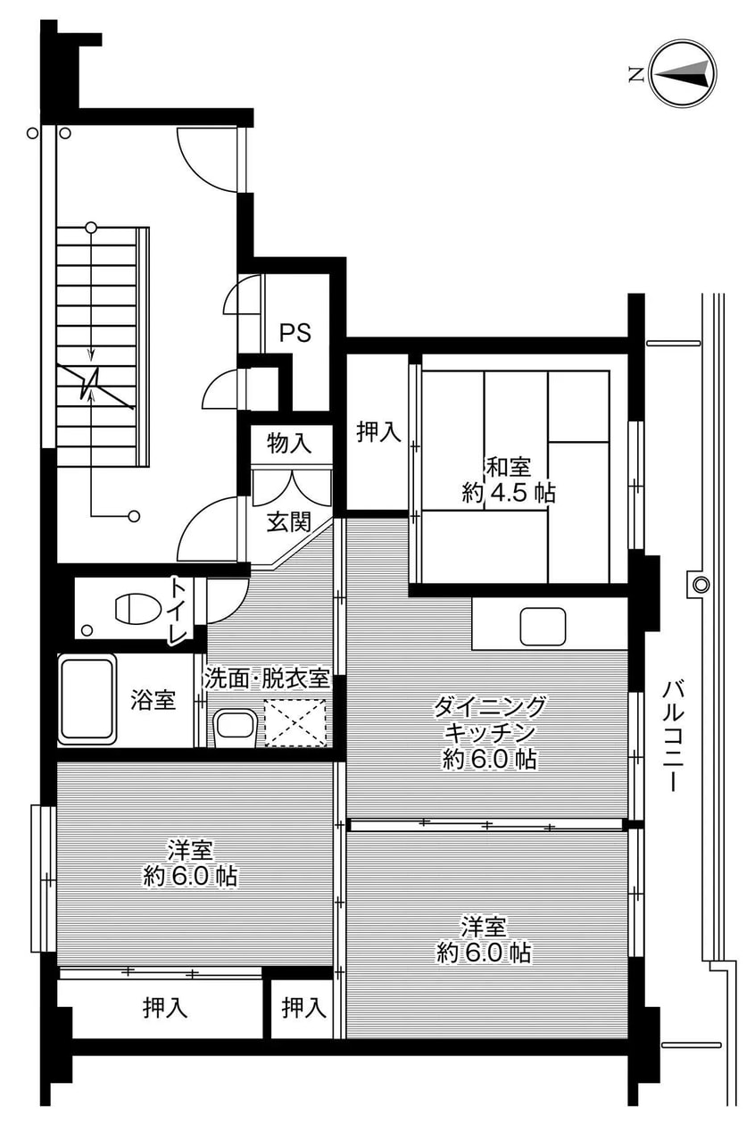 間取図 ビレッジハウス若草2号棟