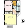 エステート御所野 1LDKの間取り