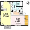 ブレジオ南　Ｂ 1LDKの間取り