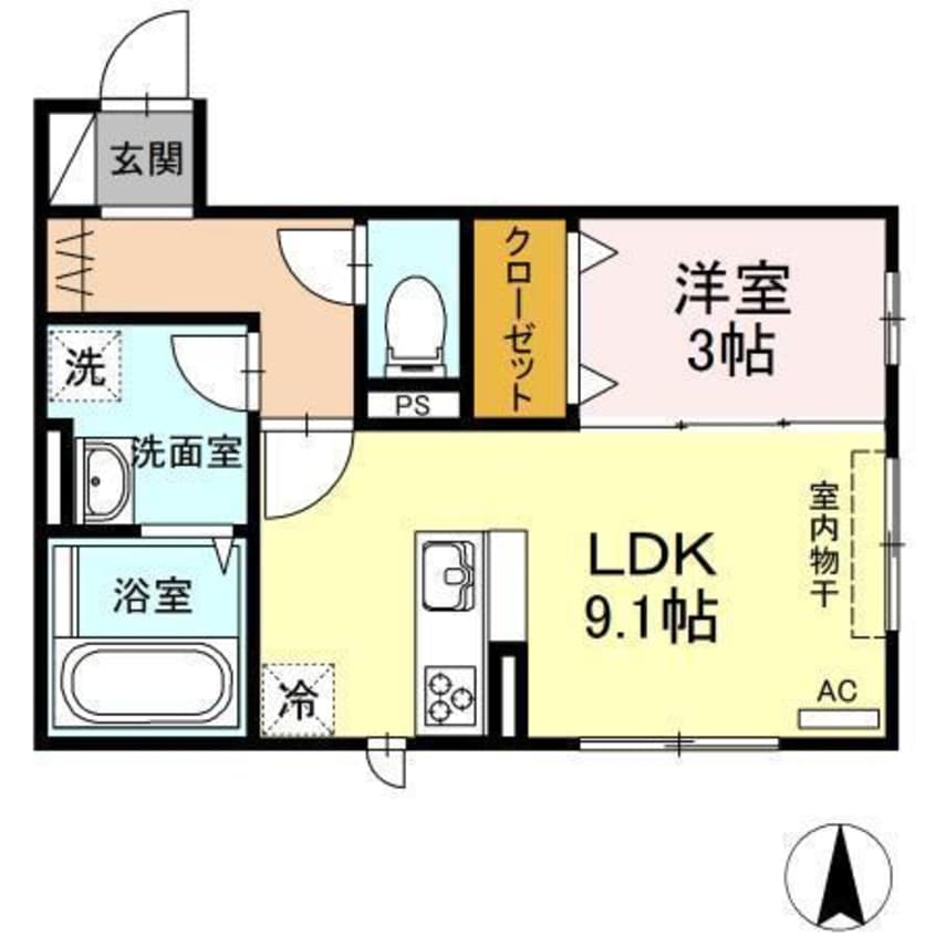 間取図 ヒルズ相染