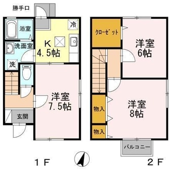 間取図 タウンハウス仁井田