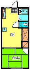 タウニィ有明 1DKの間取り