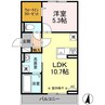 グラシア 1LDKの間取り