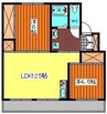 フォルクロール河辺　００１号棟 2LDKの間取り