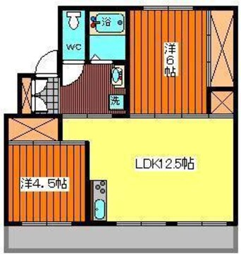 間取図 フォルクロール河辺　００１号棟