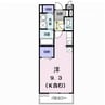 リバーサイド広面 1Rの間取り