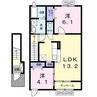 エスポワール仁井田II 2LDKの間取り
