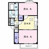パルコートｓ 2DKの間取り