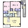 クローネ 2LDKの間取り
