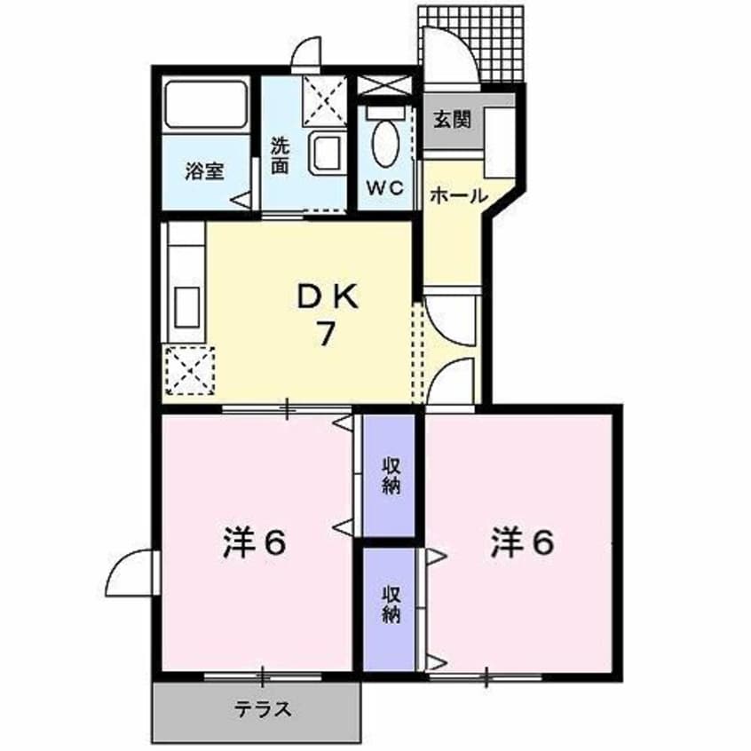 間取図 プラッツ手形山