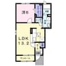 ラルジュ 1LDKの間取り