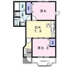 レフィナードI 2DKの間取り